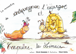 La rencontre de Croquegnon l'escargot et Couquine la limace